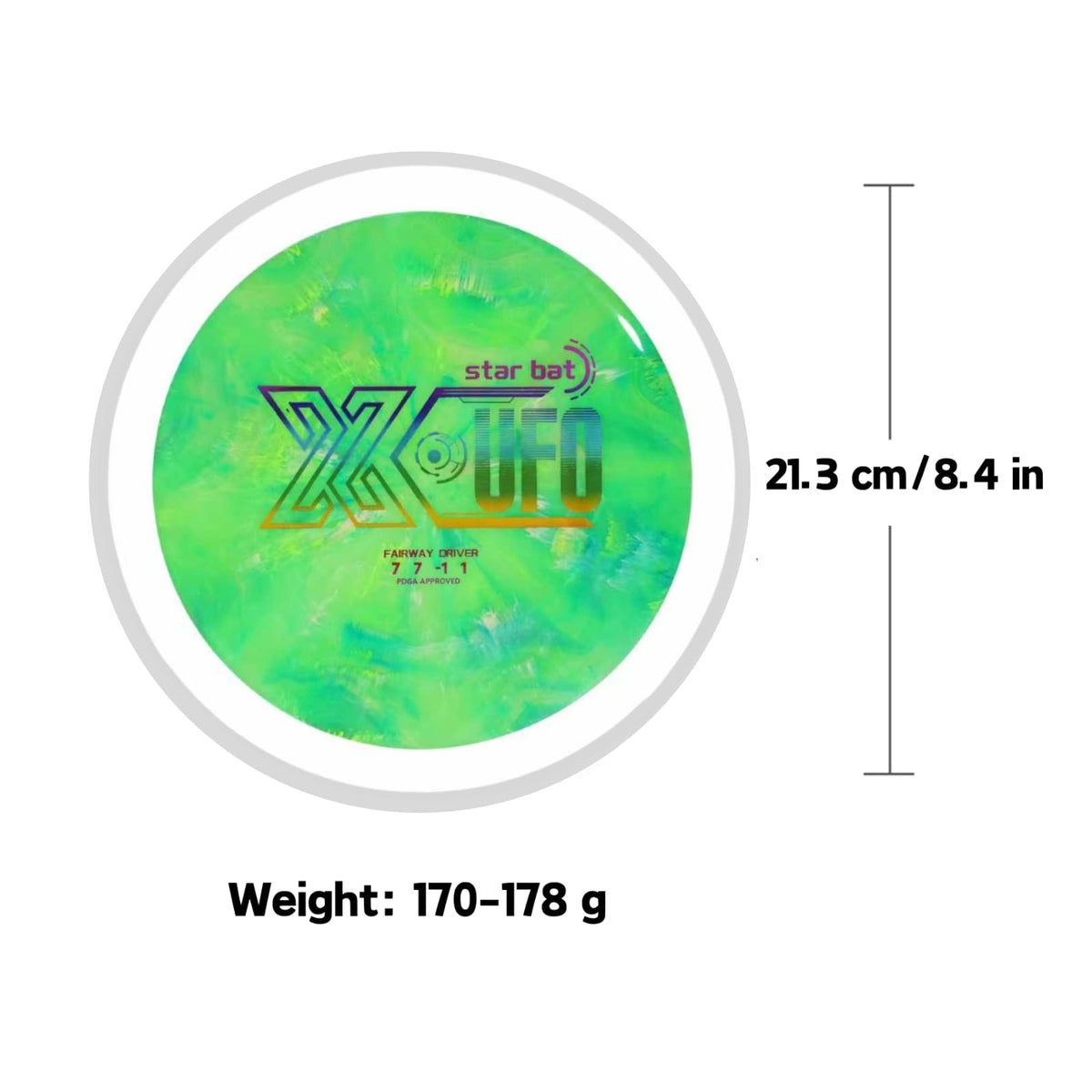 X-UFO PDGA-certified disc set meets official specs for consistency.