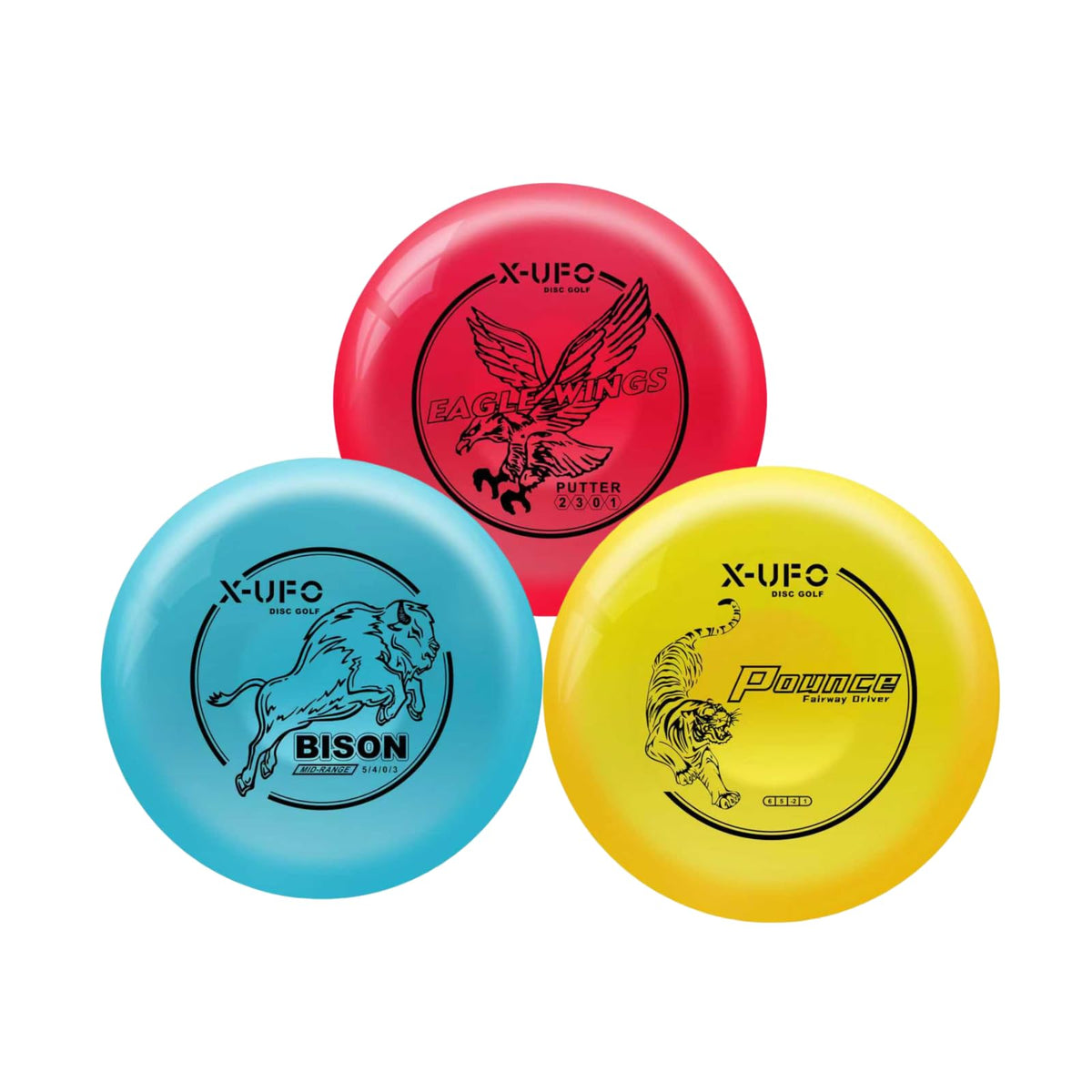 X-UFO Eagle Wings red putter for precise short-game training.