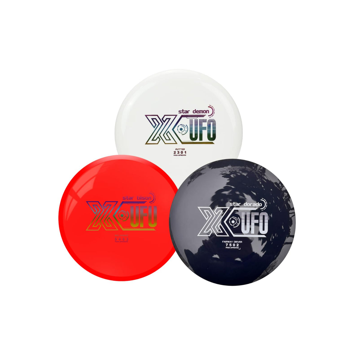 X-UFO Star Demon putter in white for precise landings on greens.