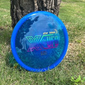 X-UFO Disc Golf Starter Set backyard practice in a sunny yard.