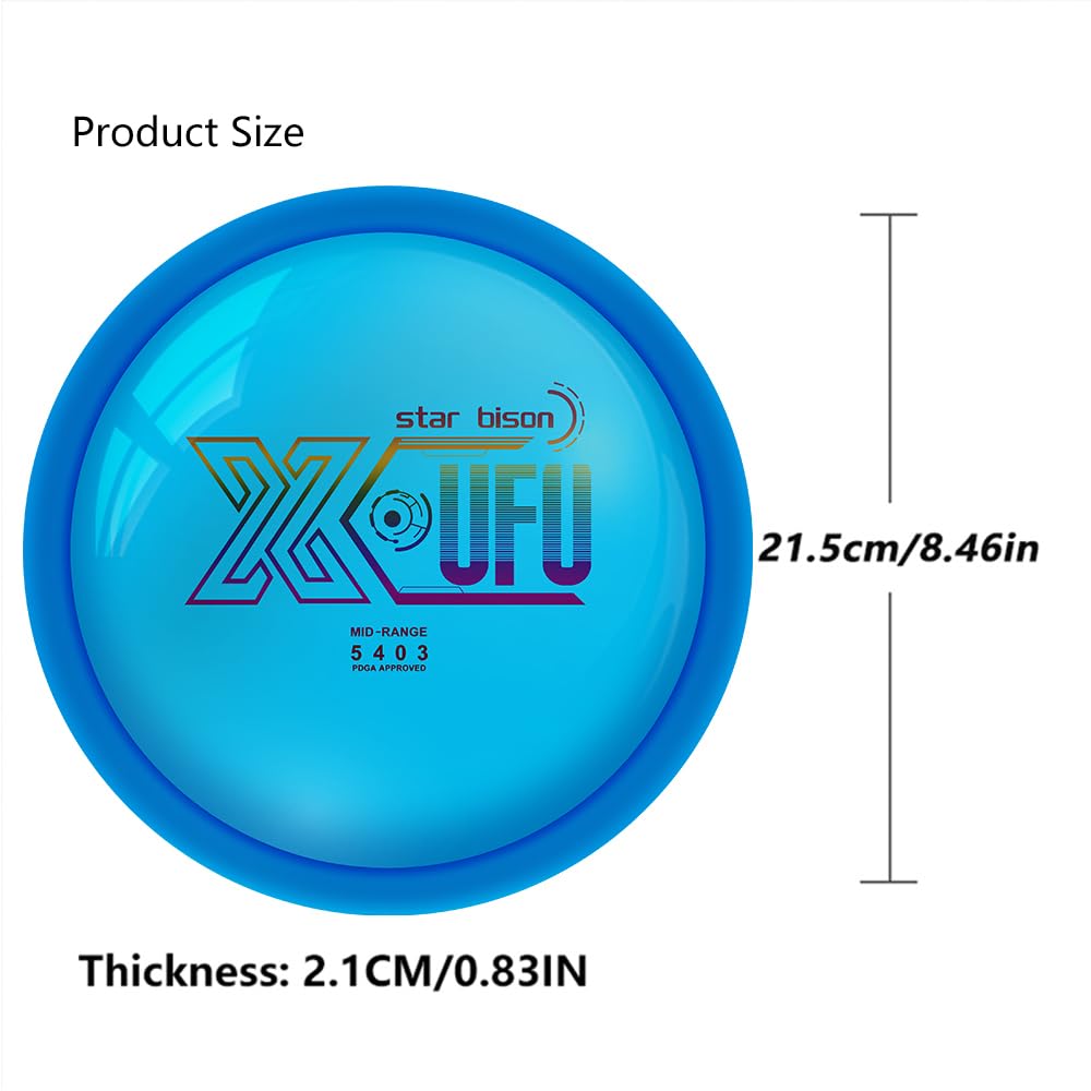 X-UFO disc golf starter set driver 2 — stable, distance-focused throw under wind.