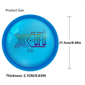 X-UFO disc golf starter set driver 2 — stable, distance-focused throw under wind.