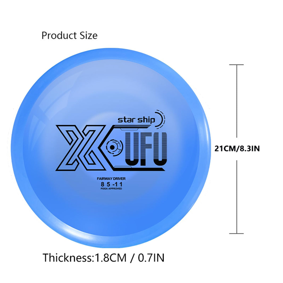 X-UFO driver disc 3 providing wide flight paths and distance variety