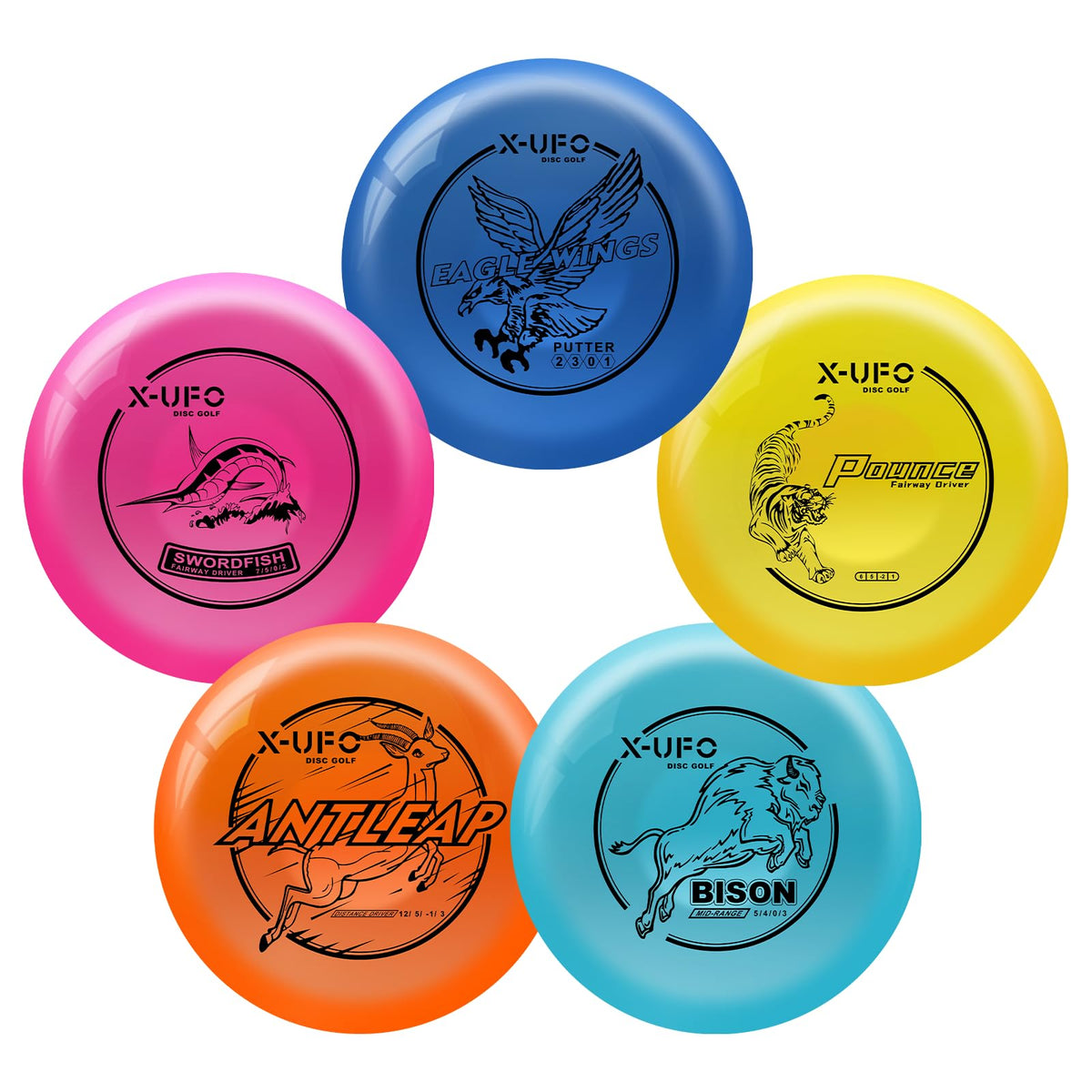 X-UFO Disc Golf Starter Set with floating discs for water-friendly practice and fun