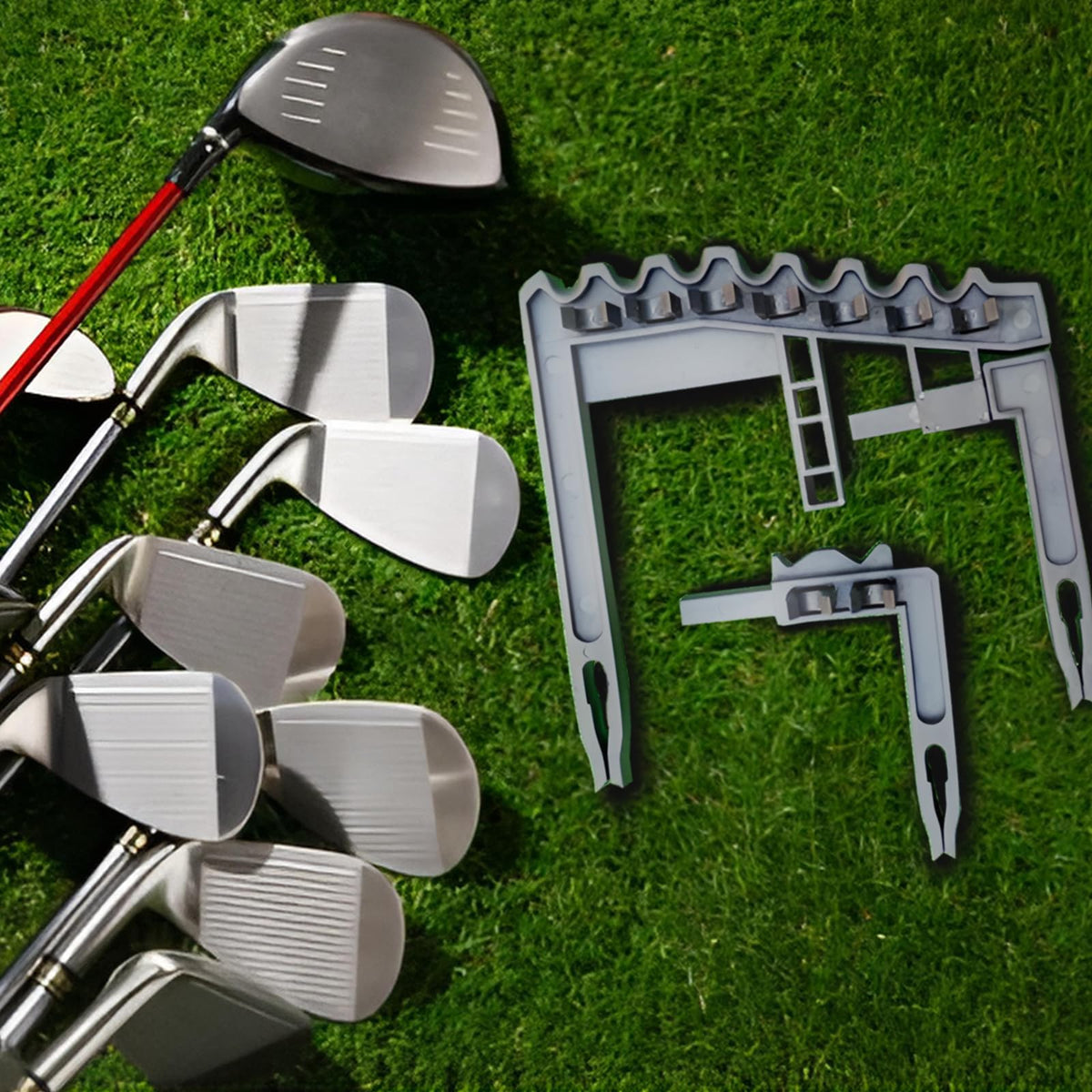 Xanadued Golf Club Organizer protective slots prevent club contact and damage.