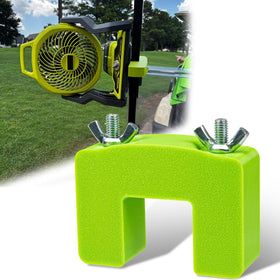 Xantheralis golf cart fan mount bracket secures Ryobi PCL811 for wobble-free fit.