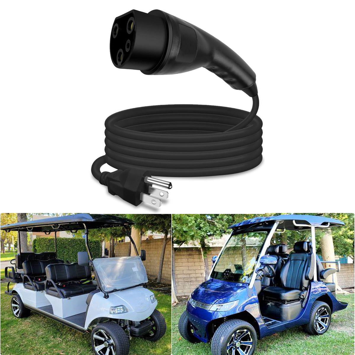 XDFDRF charging cord for Evolution carts with copper connectors for reliable contact