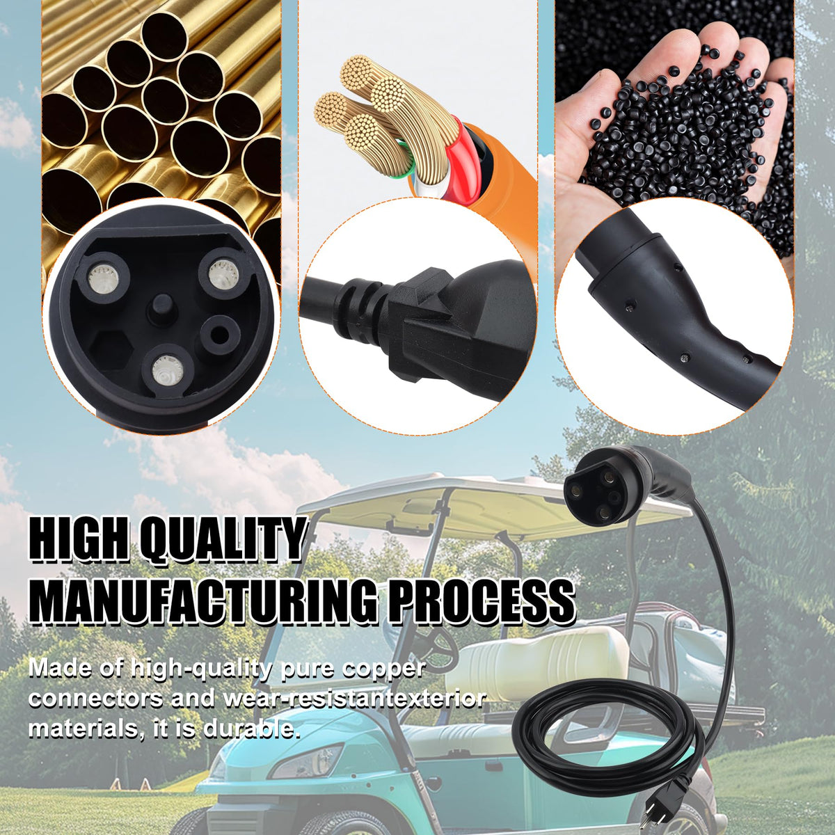 XDFDRF wear-resistant exterior supports daily golf cart charging