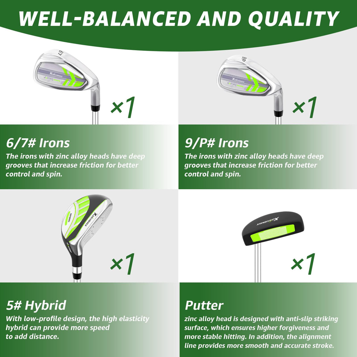 XDriveMax 5-pound hybrid with headcover for easy forgiving shots