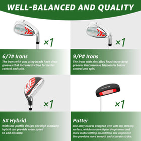 XDriveMax 5# hybrid with headcover promotes forgiving distance and launch.