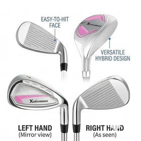XDriveMax premium grips provide comfort and control across the set.