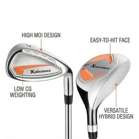 XDriveMax 7-piece women's golf set sand wedge with precise grooves for bunker play