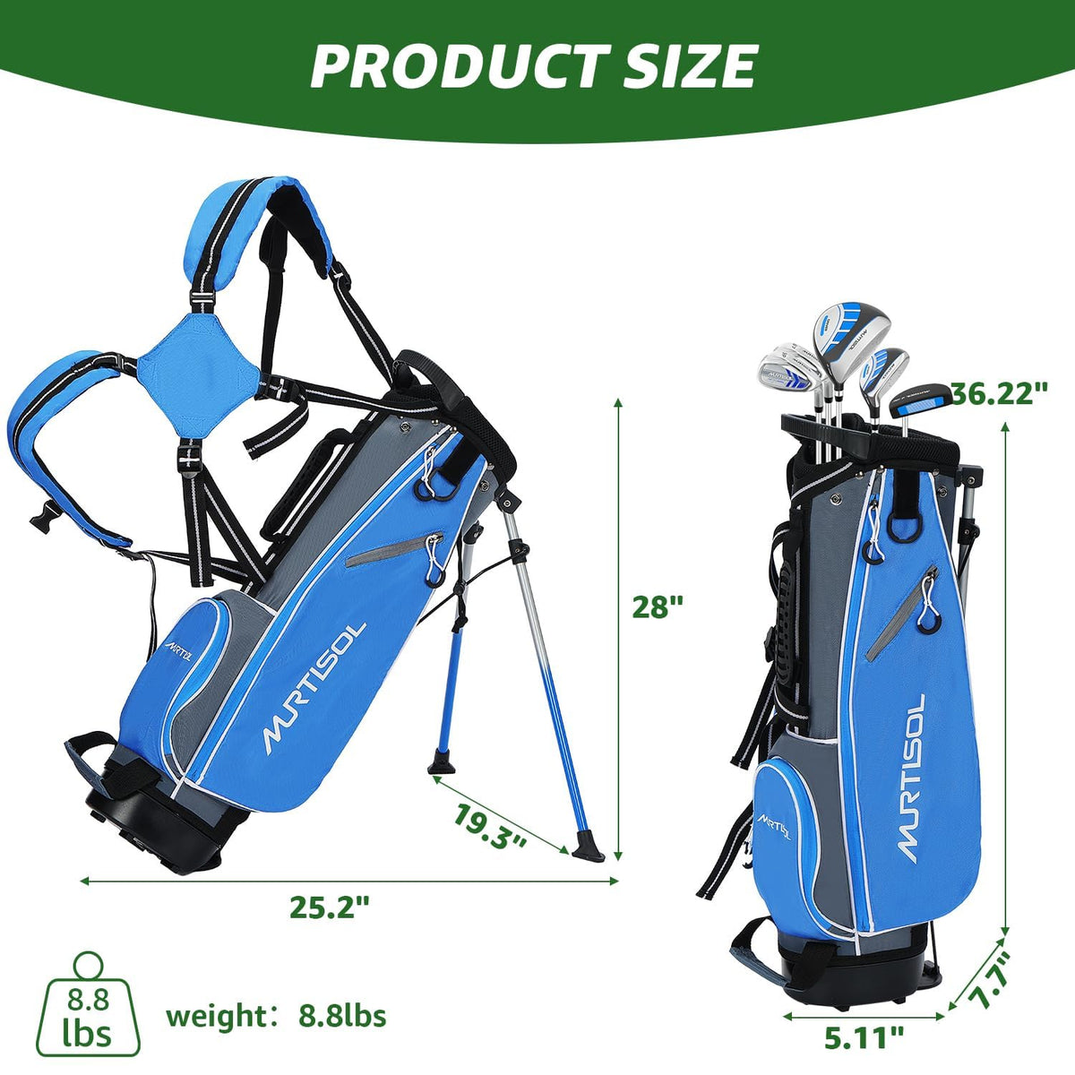 XDriveMax bag and clubs ready for travel and family practice sessions.