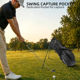 XDriveMax easy-reach recording pocket ready for swing checks