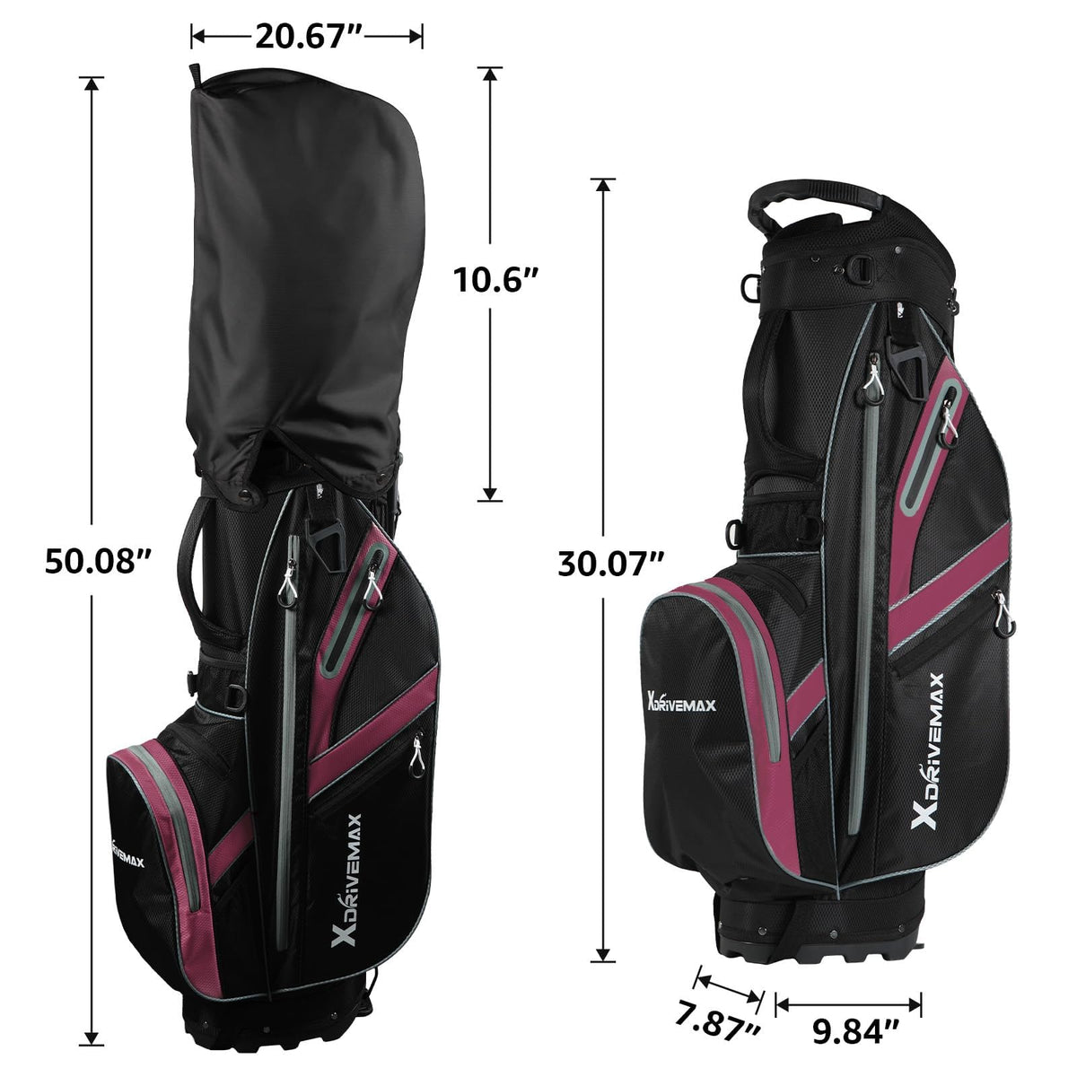 XDriveMax cooler pocket preserves drinks during long rounds