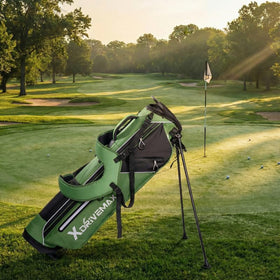 XDriveMax golf stand bag featuring a 4-way full-length divider for organized clubs.