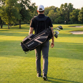 XDriveMax Golf Stand Bag 8-way dividers emphasize organized club storage.