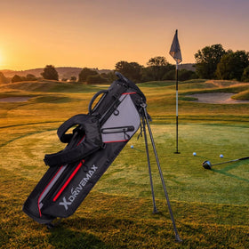 XDriveMax golf stand bag with dual shoulder straps reduces fatigue during rounds
