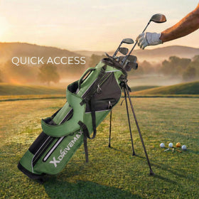 XDriveMax golf stand bag dual-strap system delivering balanced comfort.