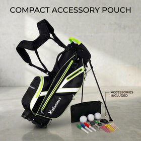 XDriveMax bag showing dual strap system for balanced carrying on walks.