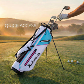 XDriveMax Golf Stand Bag dual-strap system provides comfortable carry on long rounds.