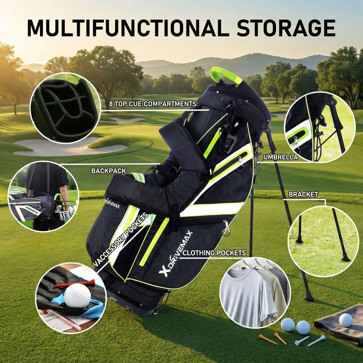 XDriveMax lightweight design ideal for walking 9-hole rounds.
