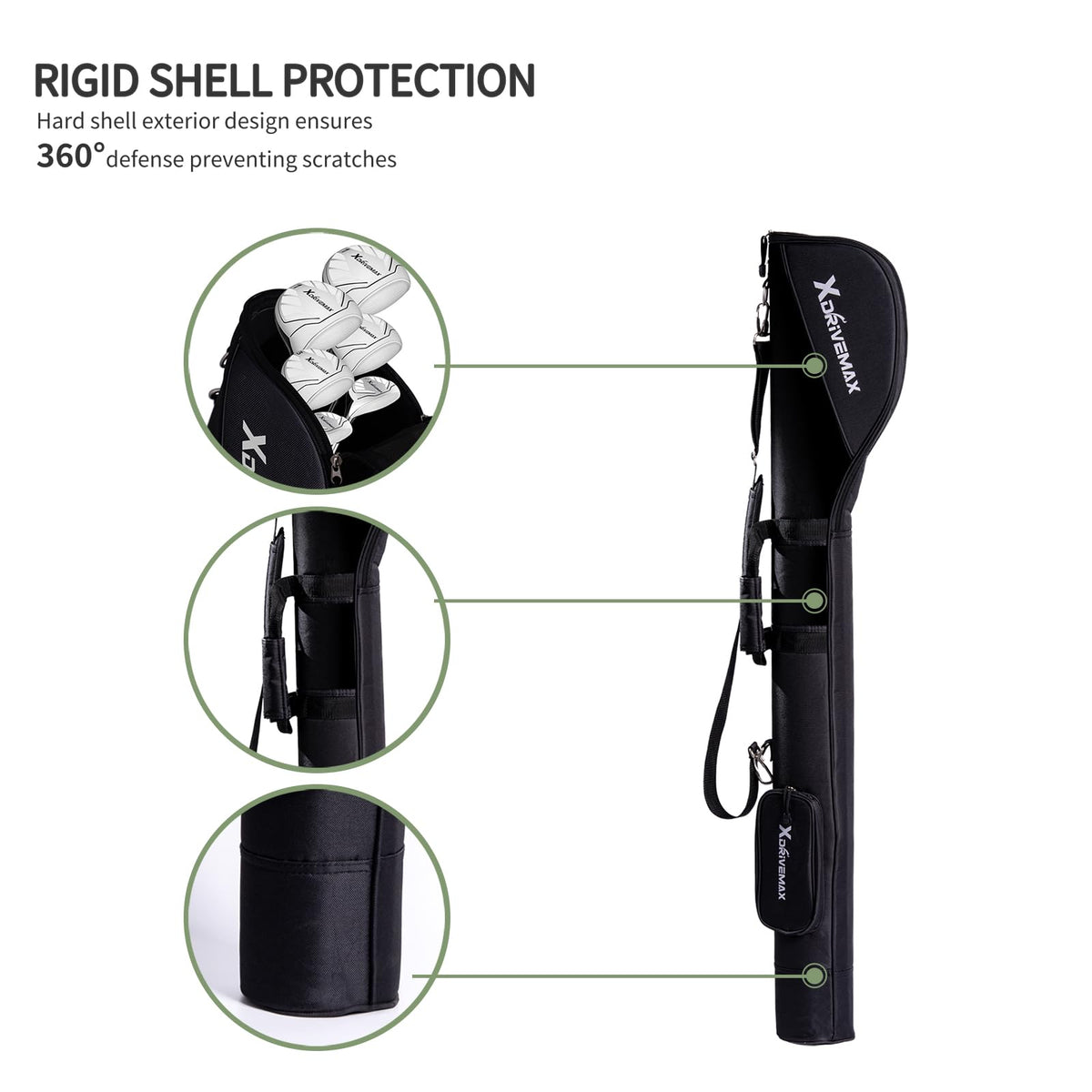 XDriveMax Golf Stand Bag minimalist design lets you carry only essential clubs.