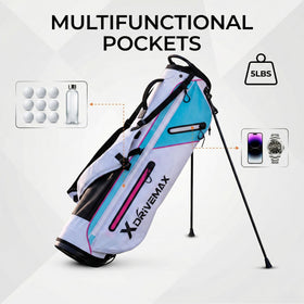 XDriveMax Golf Stand Bag modern color accents blend style with practicality.