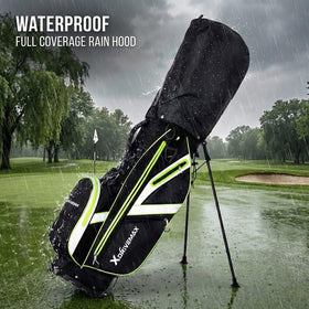 XDriveMax rain cover protects clubs on wet days.