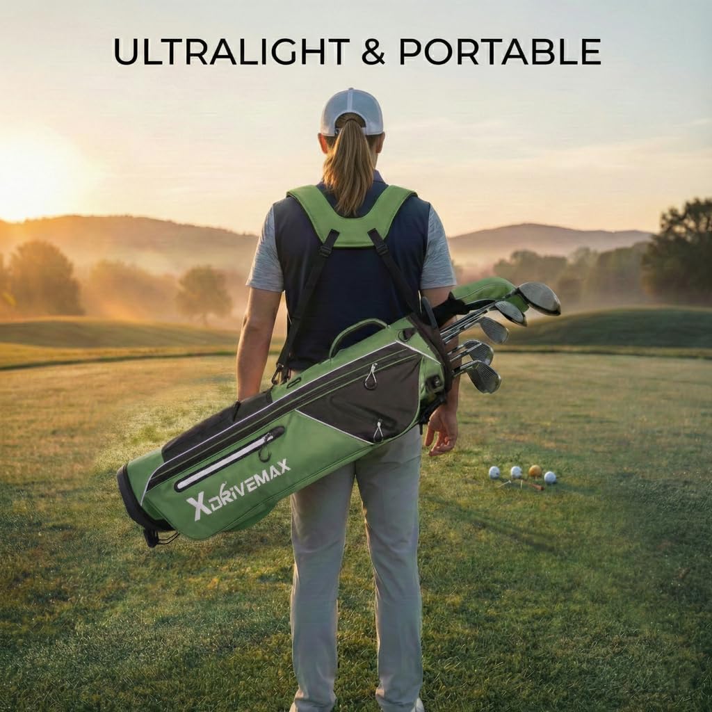 XDriveMax golf stand bag with a slim design for compact carry.