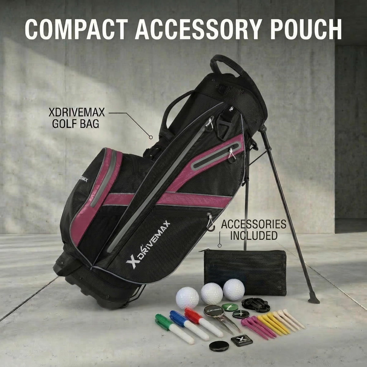 XDriveMax insulated cooler pocket keeps drinks cold during rounds.