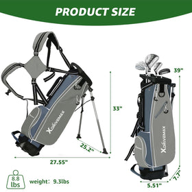 XDriveMax stand bag with hood protects clubs and travels easily.
