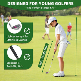 XDriveMax kids golf irons set tuned for accuracy and launch for youth players
