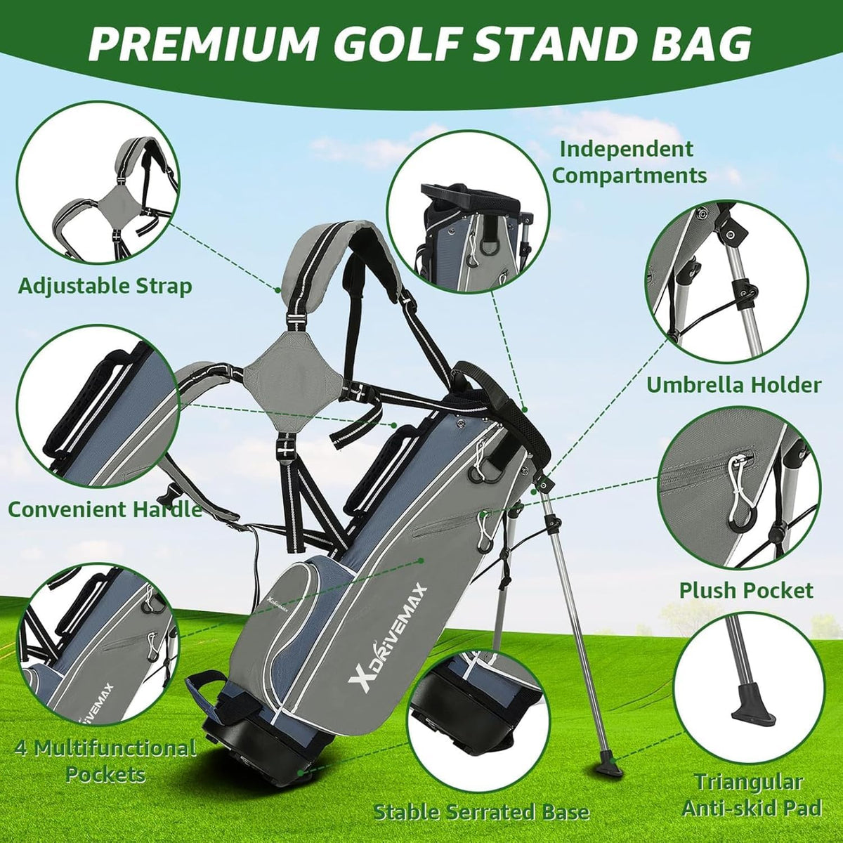 XDriveMax irons 6/7-9/P with deep grooves for spin and control.