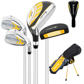 XDriveMax stand bag with the 5-piece junior set, easy transport for young golfers.