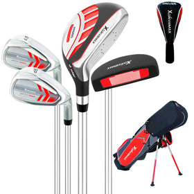 XDriveMax kids golf set with stand bag for easy transport on the course.