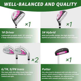 XDriveMax kids five-hybrid magenta for easy distance and control.