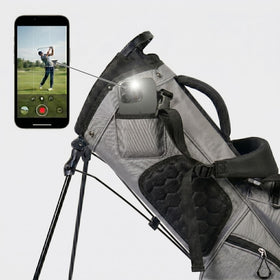 XDRIVEMAX lightweight stand bag with phone pocket for easy swing recording