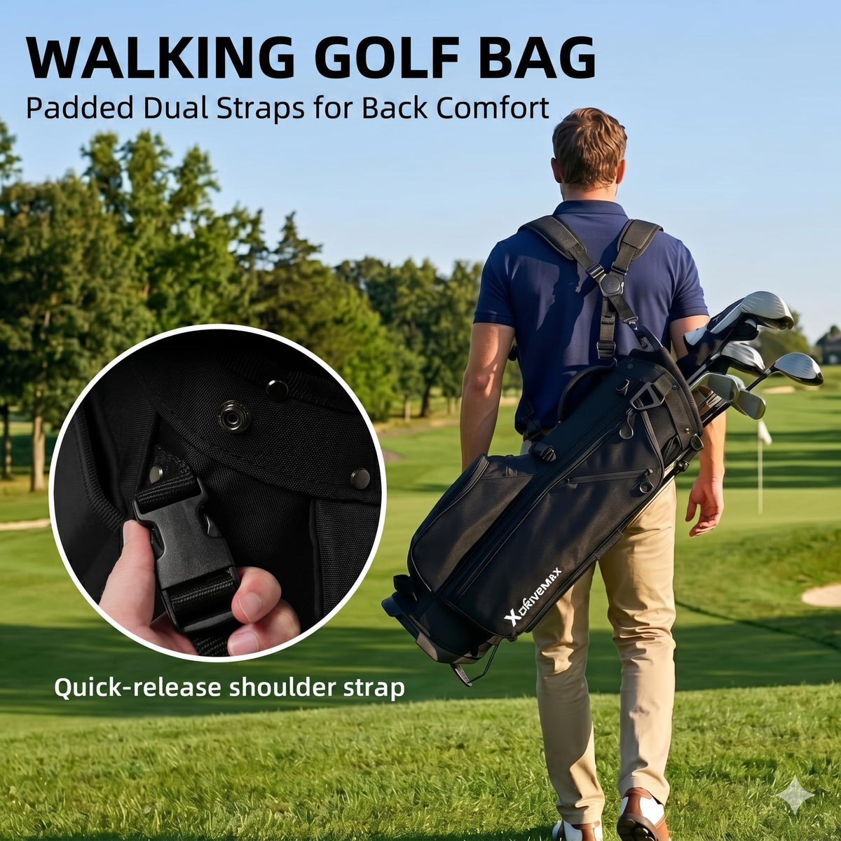 XDriveMax neat five-way divider keeps clubs organized and quiet