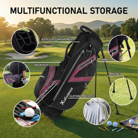 XDriveMax protective side panels guard clubs while walking on the course.