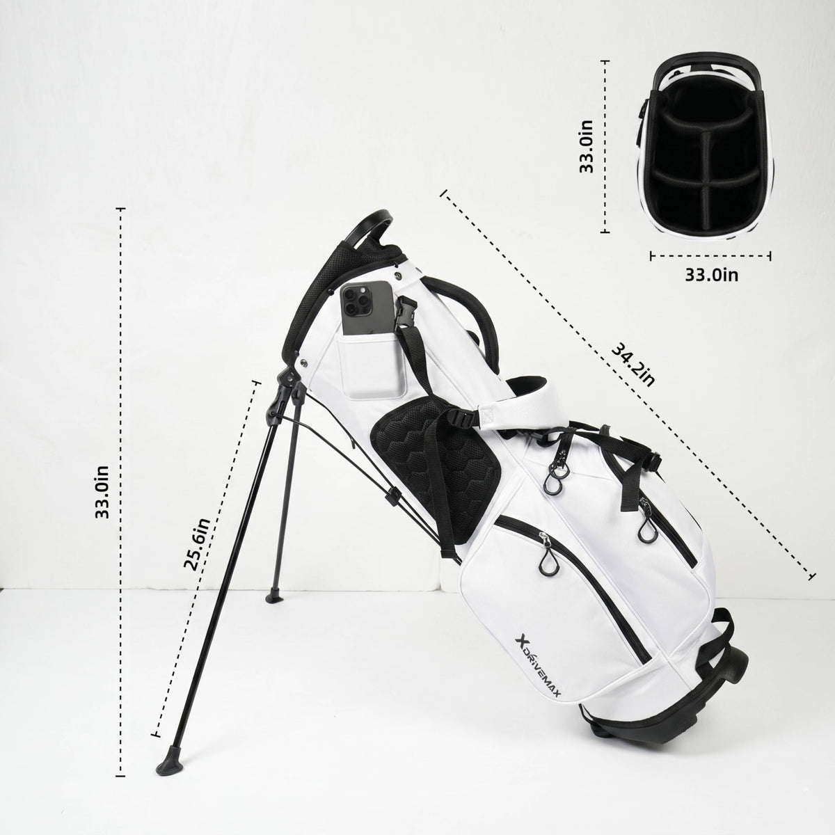 XDriveMax quick-release straps enabling easy carry and cart use