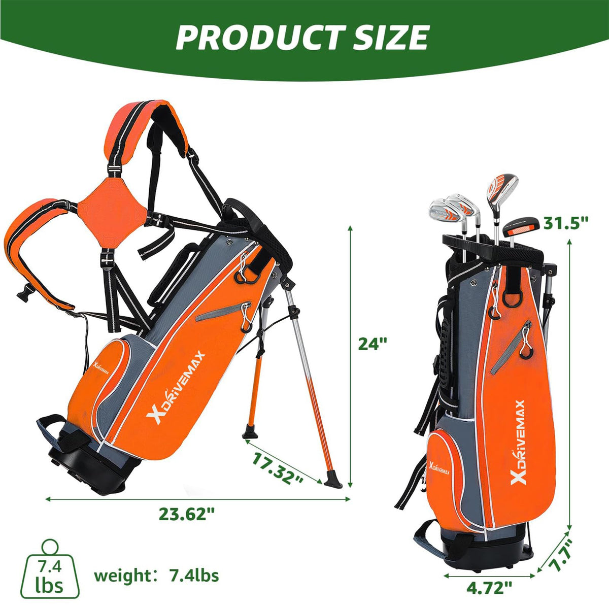 XDriveMax stand bag with adjustable straps for comfortable carry