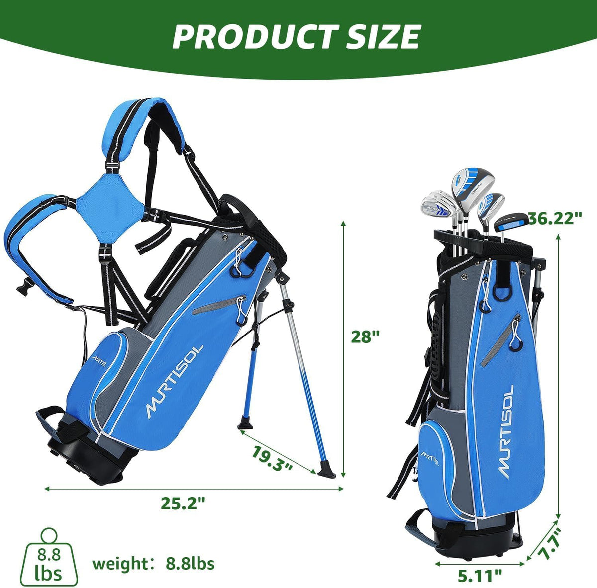 XDriveMax stand bag with dual straps ensures balanced carry