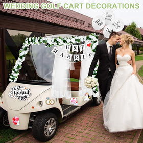 XEQWZVFR Just Married latex balloons for festive signage