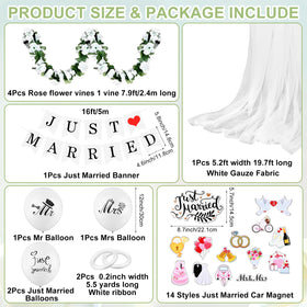 XEQWZVFR Rose garland with sheer drape adding romantic ambience