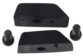 Detachable weight screw system closeup for quick adjustments