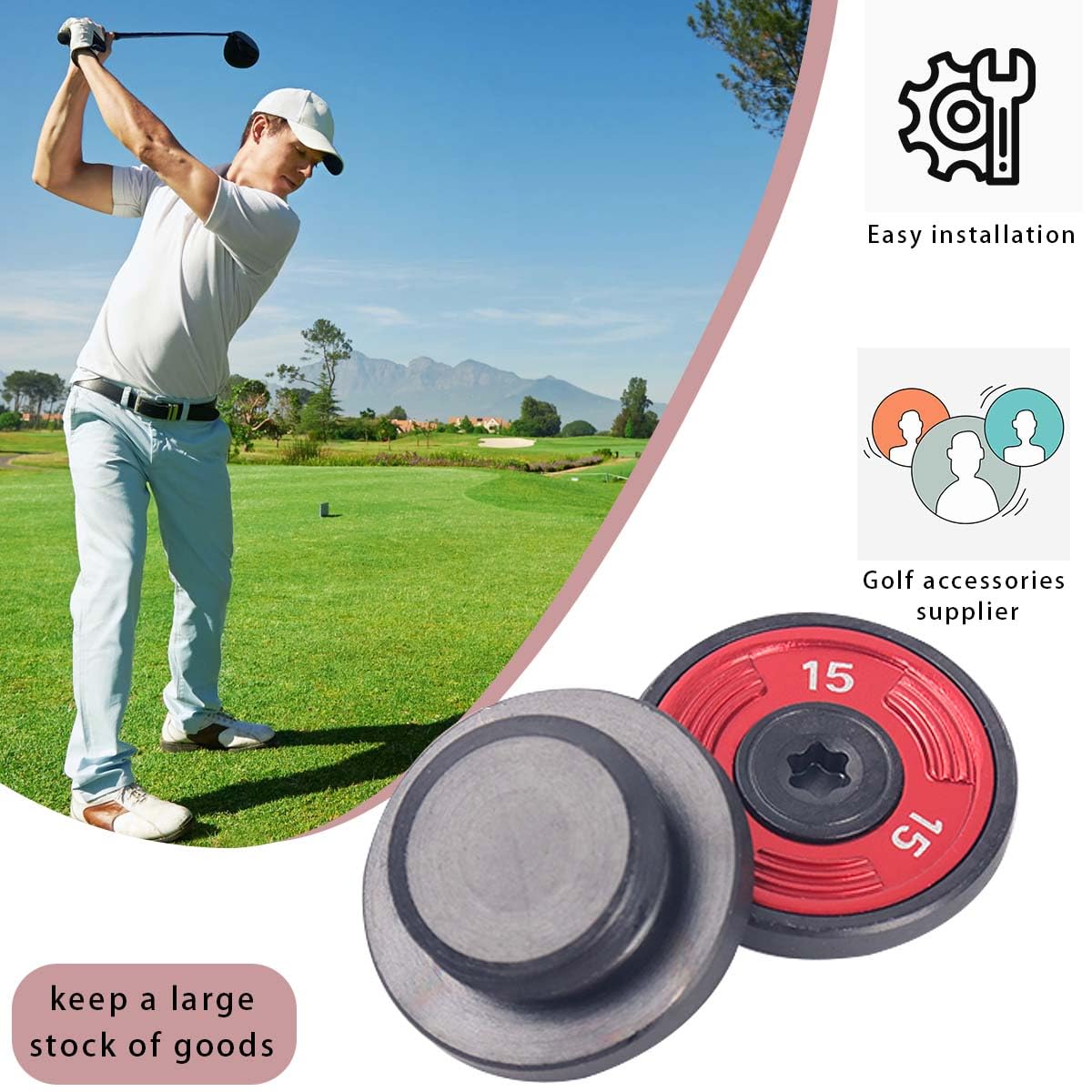 XFDACOV weight screw 5g black for customizable head weight with TM putters