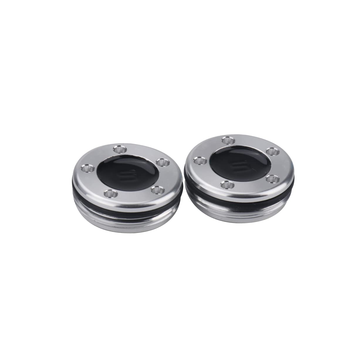 XFDACOV golf weights in black, two 5g pieces, for quick balance tweaks.