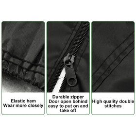 XhuangTech golf cart cover 2-passenger side view highlighting weather resistance outdoors.