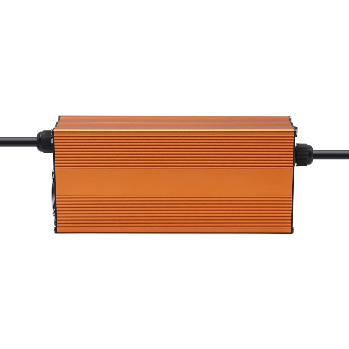 xiixtoo 48V charger in a garage ready for use with EZGO cart